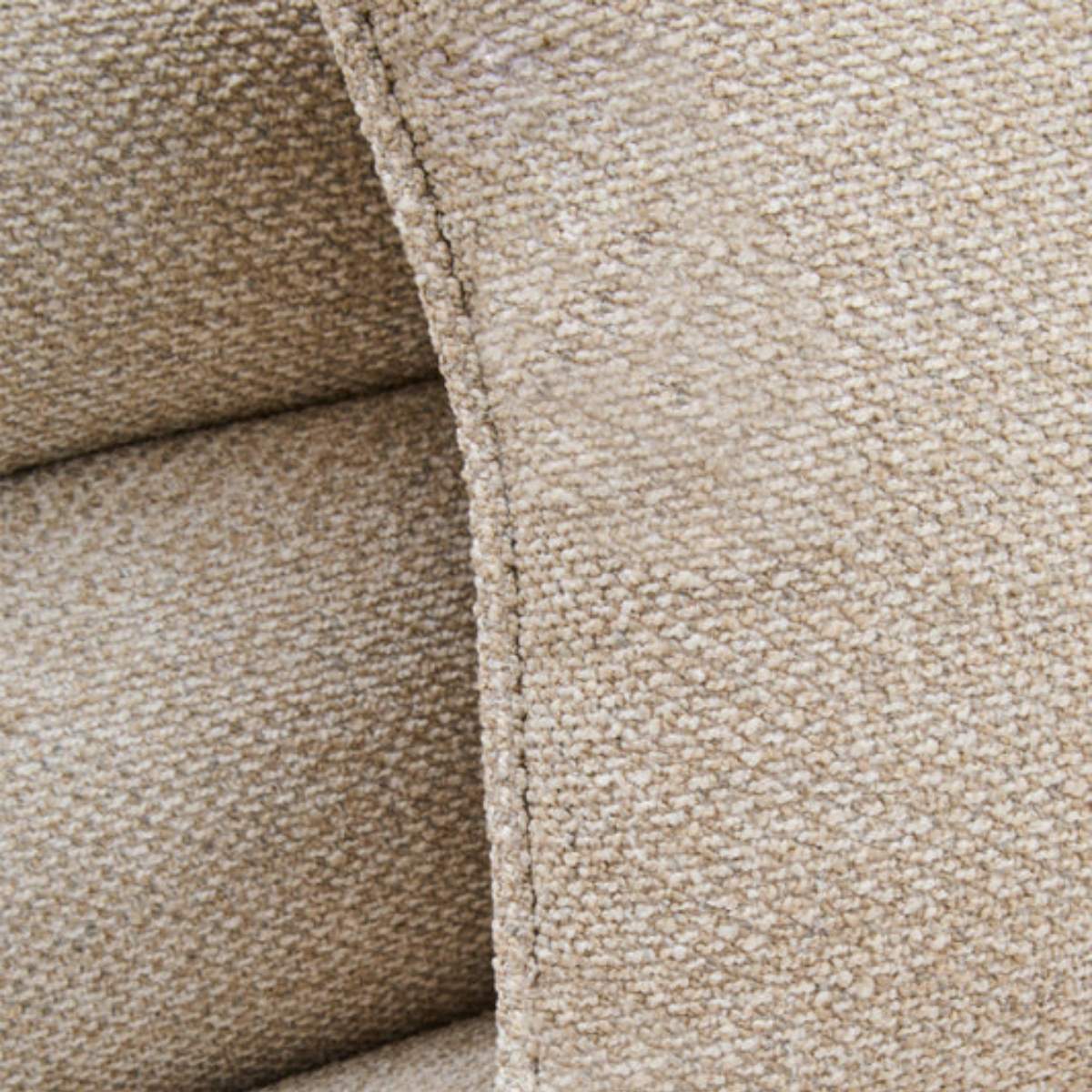 Beaumonde Home Oratino Ivory Linen Fabric 3 Seater Sofa