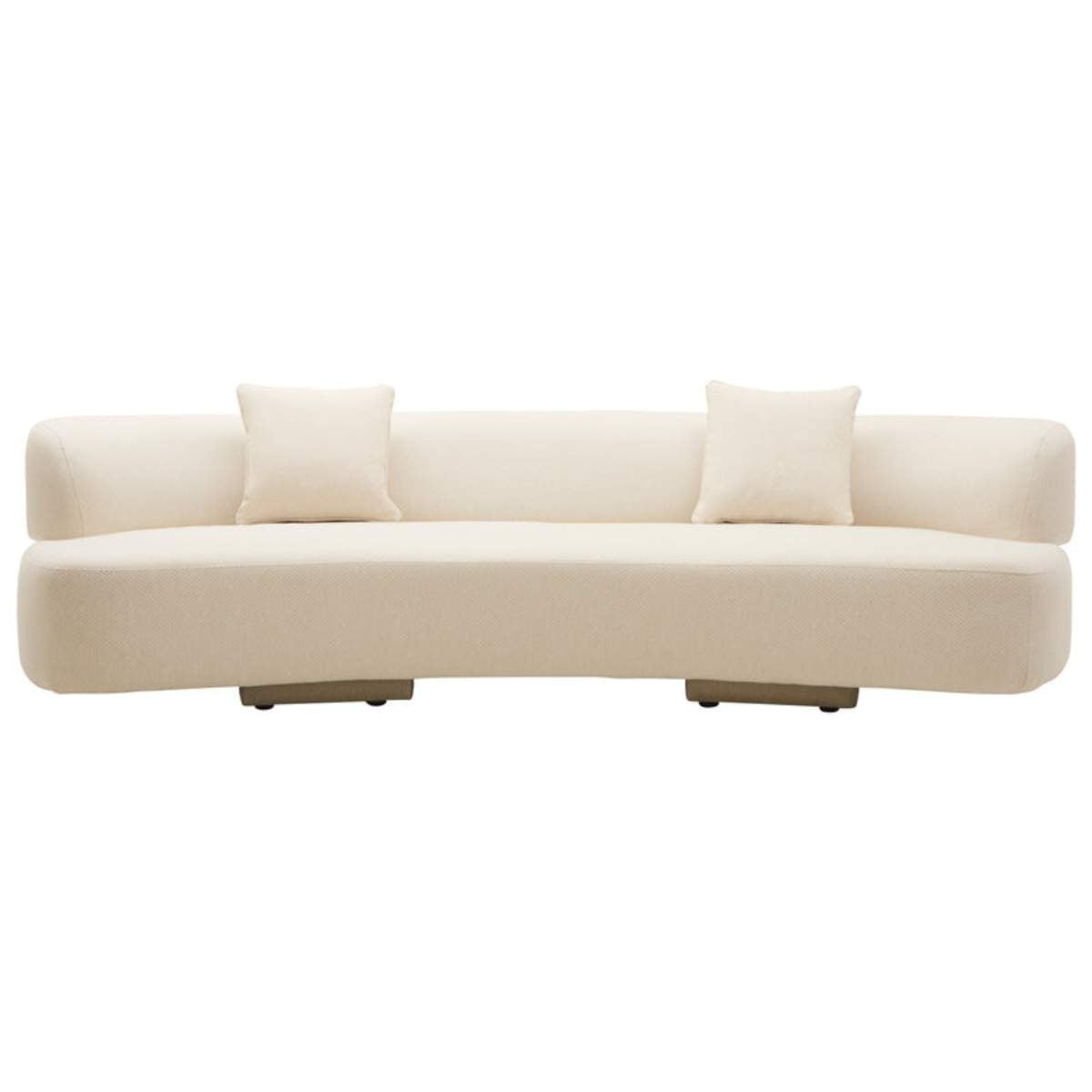 Beaumonde Home Ozzano Cream Linen Fabric 3 Seater Sofa