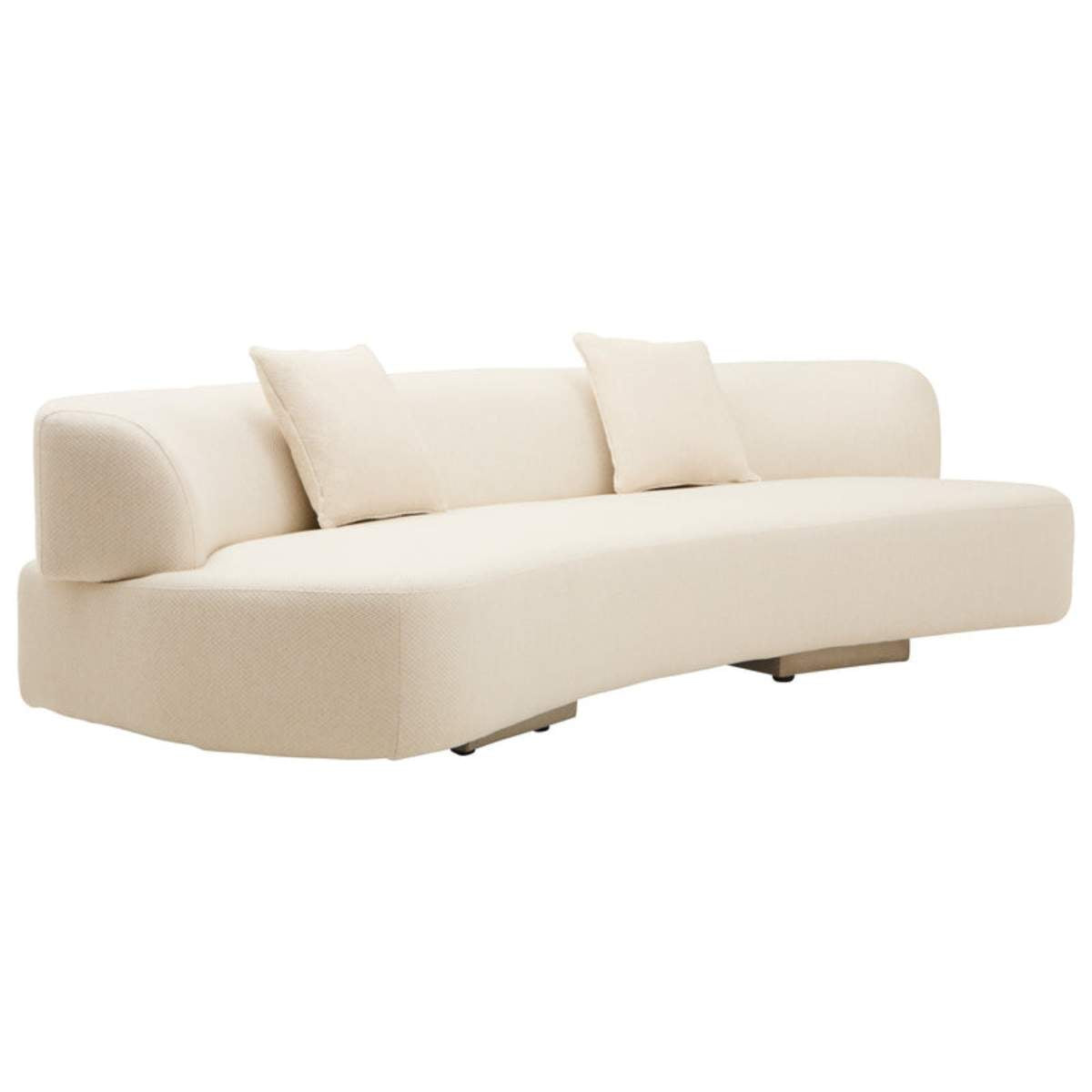 Beaumonde Home Ozzano Cream Linen Fabric 3 Seater Sofa