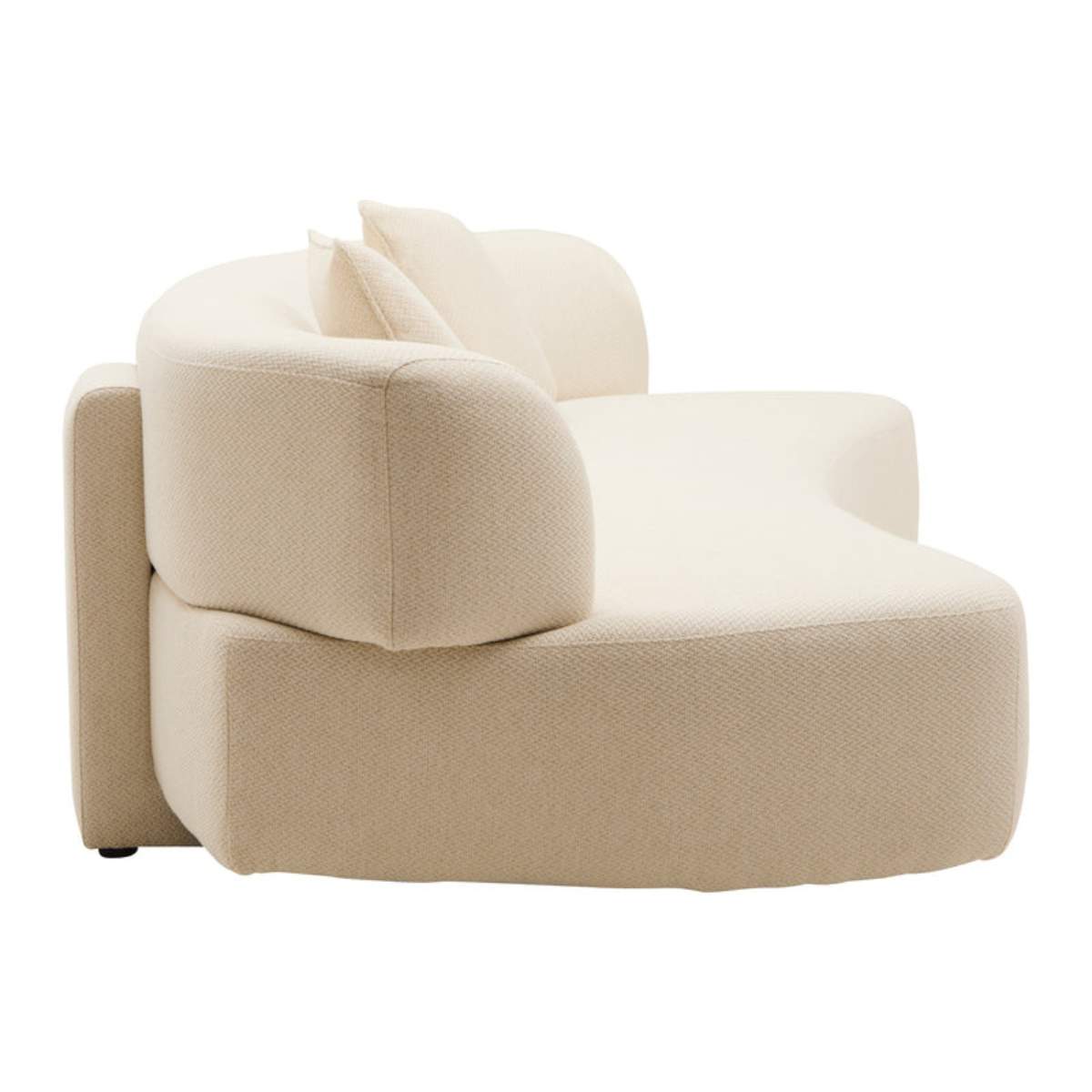 Beaumonde Home Ozzano Cream Linen Fabric 3 Seater Sofa