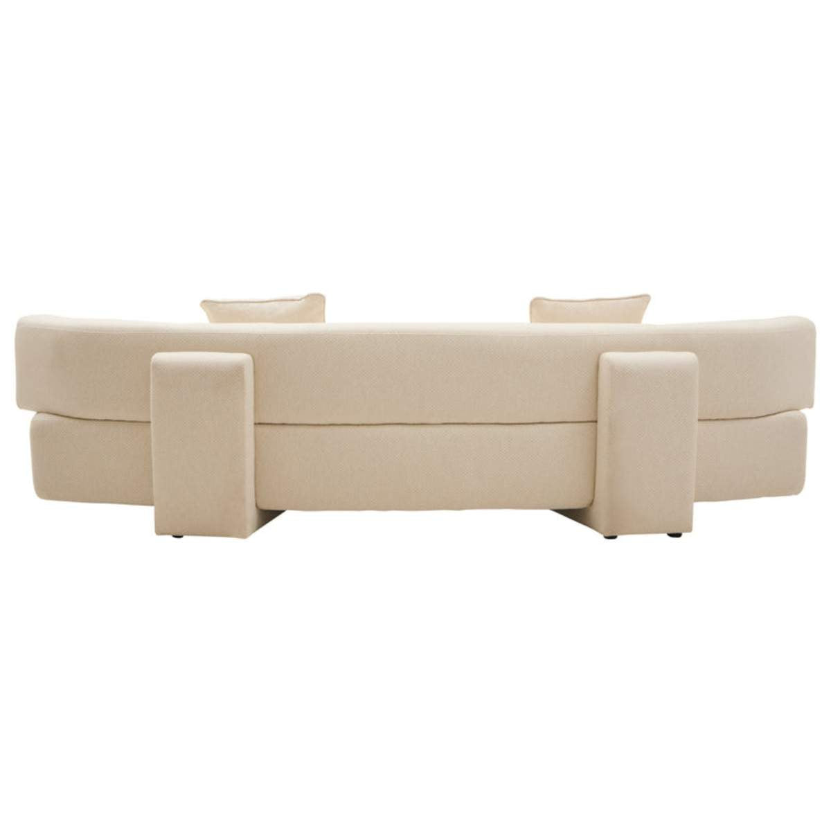 Beaumonde Home Ozzano Cream Linen Fabric 3 Seater Sofa