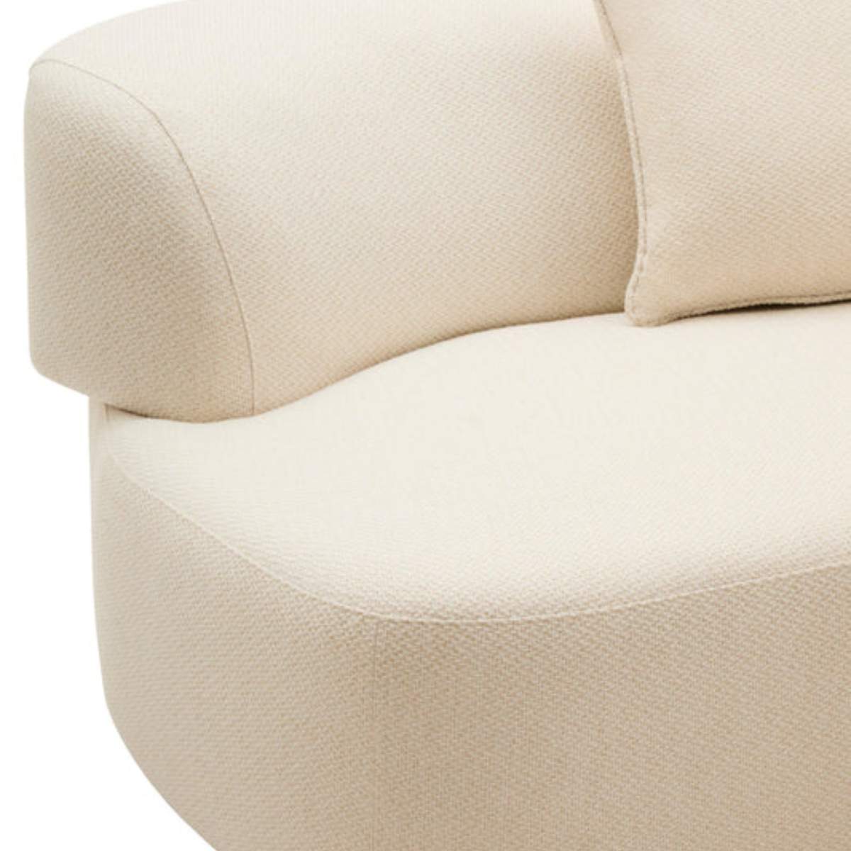 Beaumonde Home Ozzano Cream Linen Fabric 3 Seater Sofa