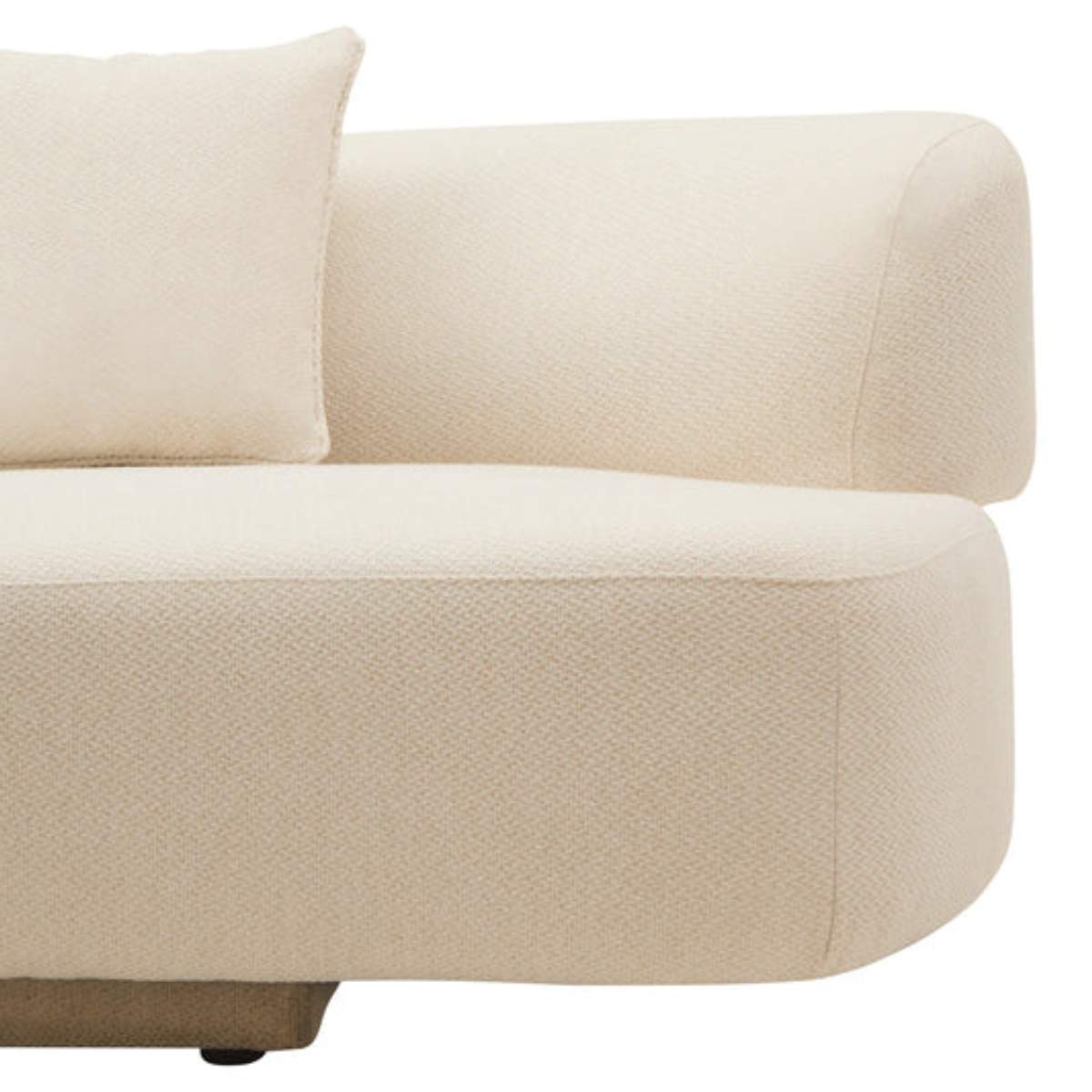 Beaumonde Home Ozzano Cream Linen Fabric 3 Seater Sofa