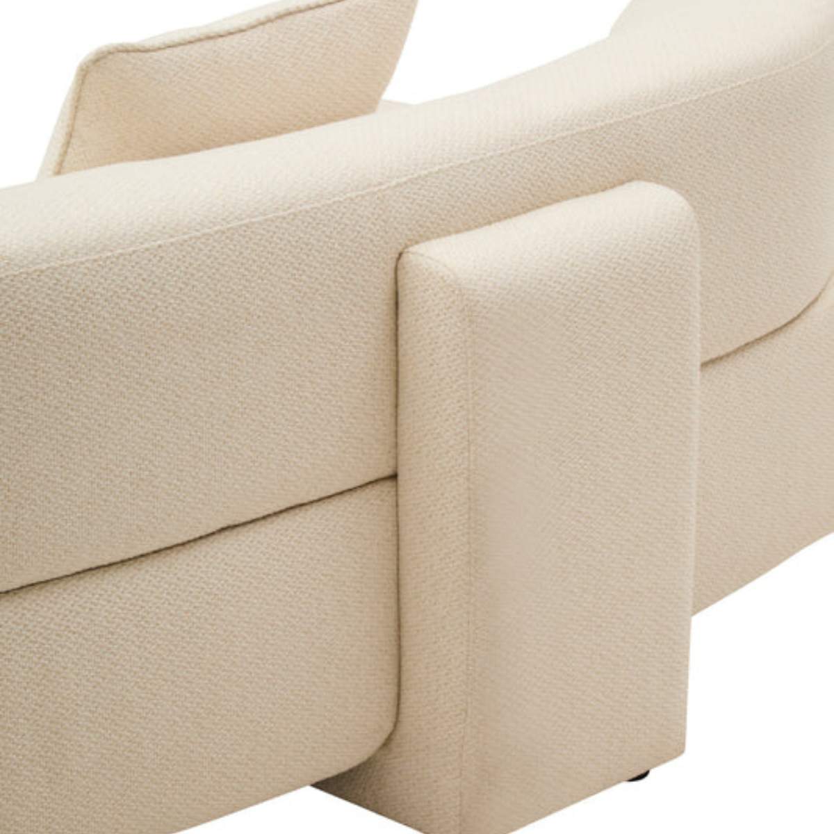 Beaumonde Home Ozzano Cream Linen Fabric 3 Seater Sofa