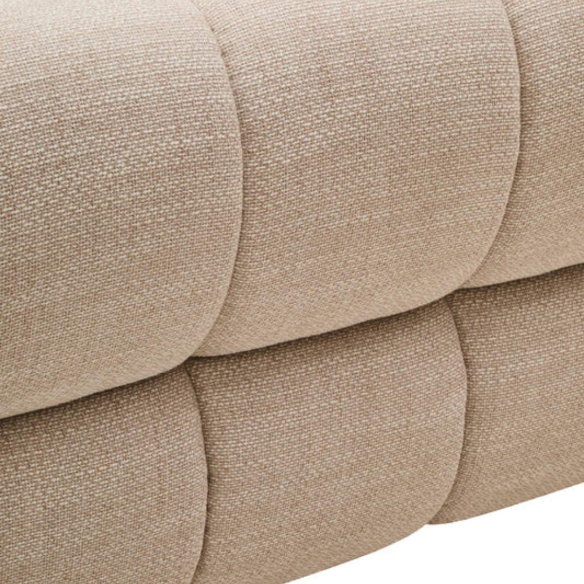 Beaumonde Home Ordona Cream Linen Fabric 3 Seater Sofa