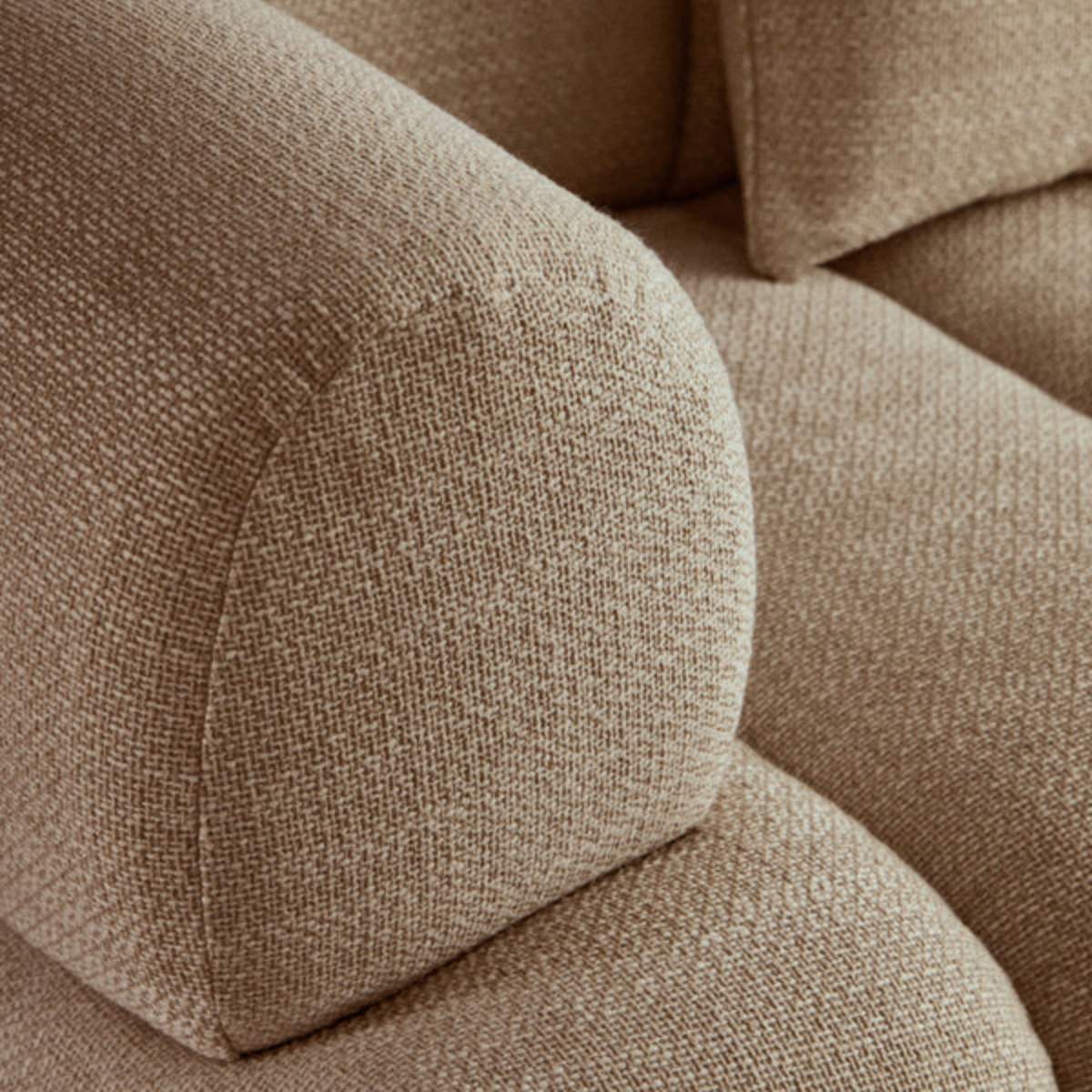 Beaumonde Home Ordona Cream Linen Fabric 3 Seater Sofa