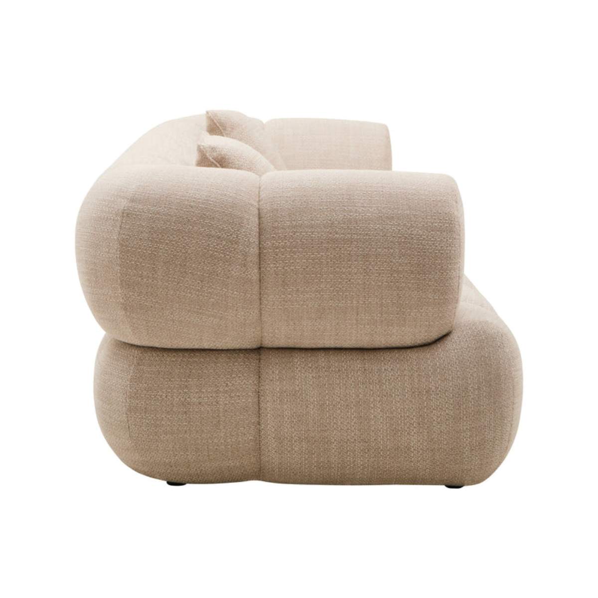 Beaumonde Home Ordona Cream Linen Fabric 3 Seater Sofa