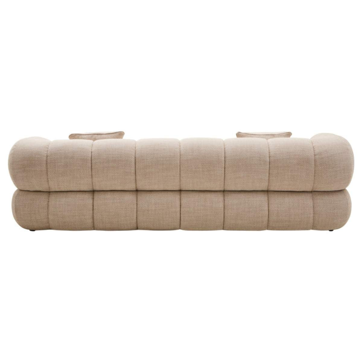Beaumonde Home Ordona Cream Linen Fabric 3 Seater Sofa