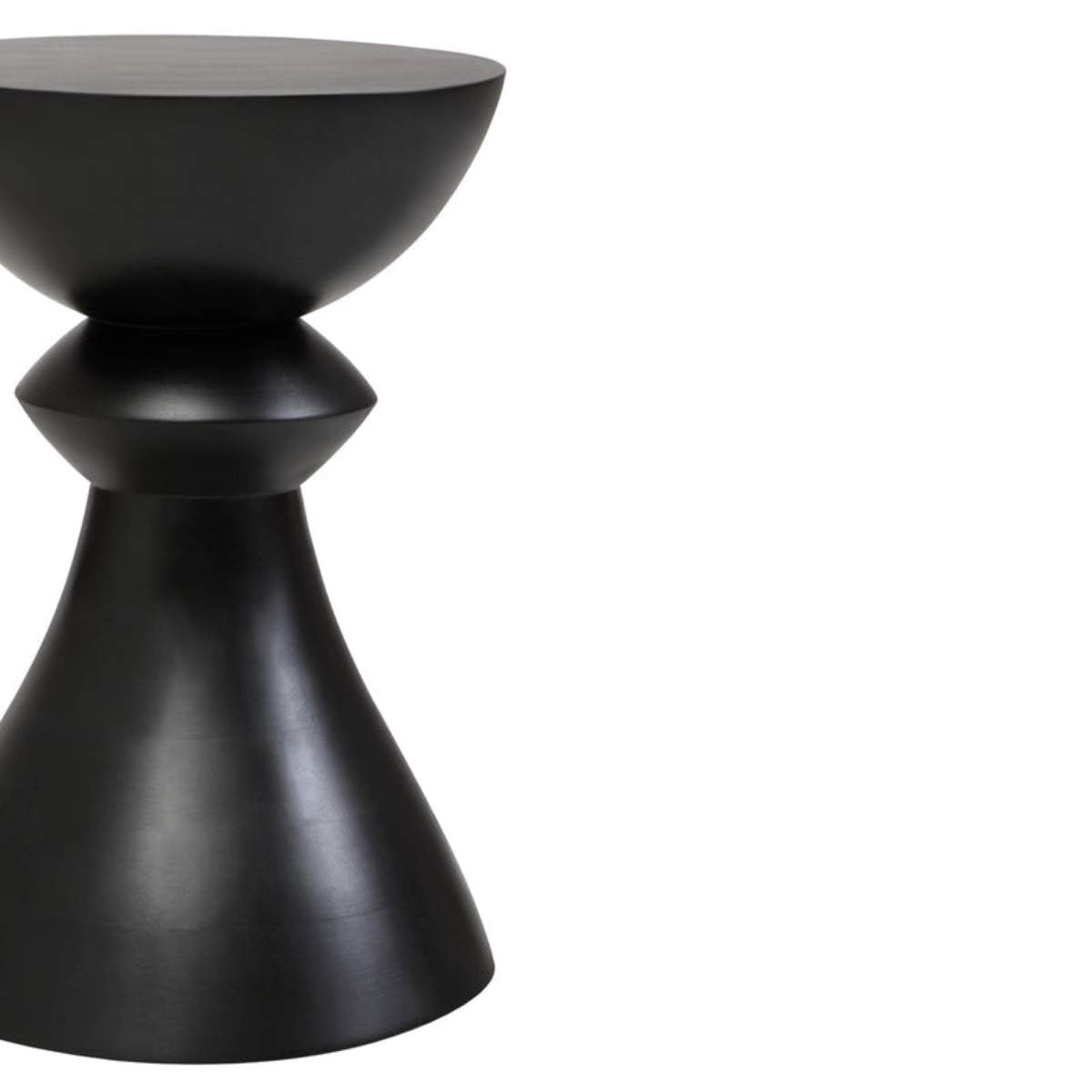 Beaumonde Home Walsa Black Finish Mango Wood Accent Side Table