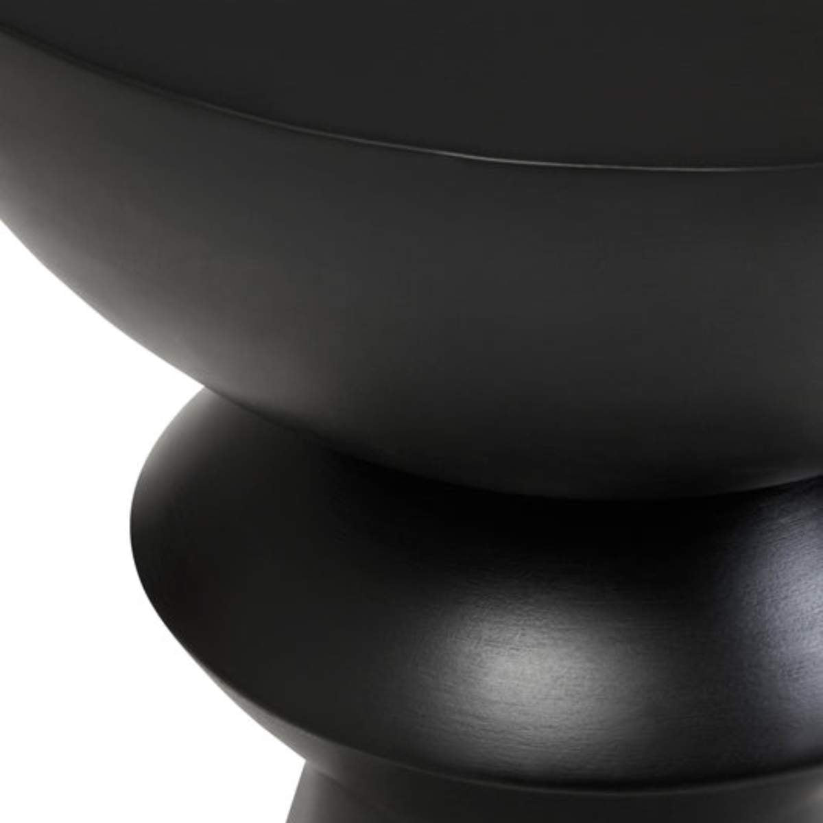 Beaumonde Home Walsa Black Finish Mango Wood Accent Side Table