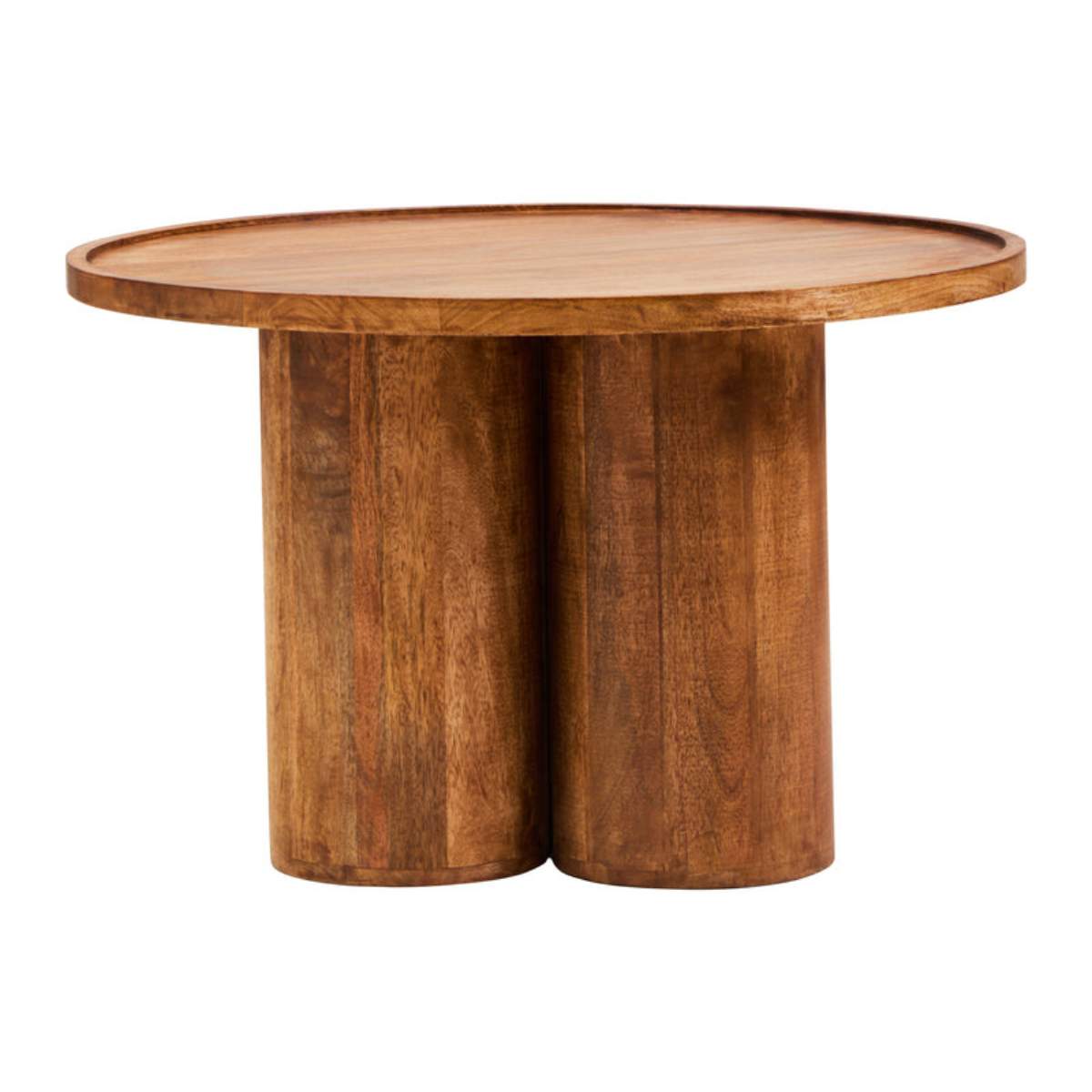 Beaumonde Home Walsa Natural Mango Wood Column Detail Coffee Table