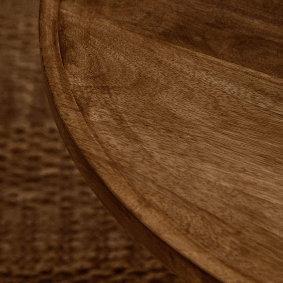 Beaumonde Home Walsa Natural Mango Wood Column Detail Coffee Table