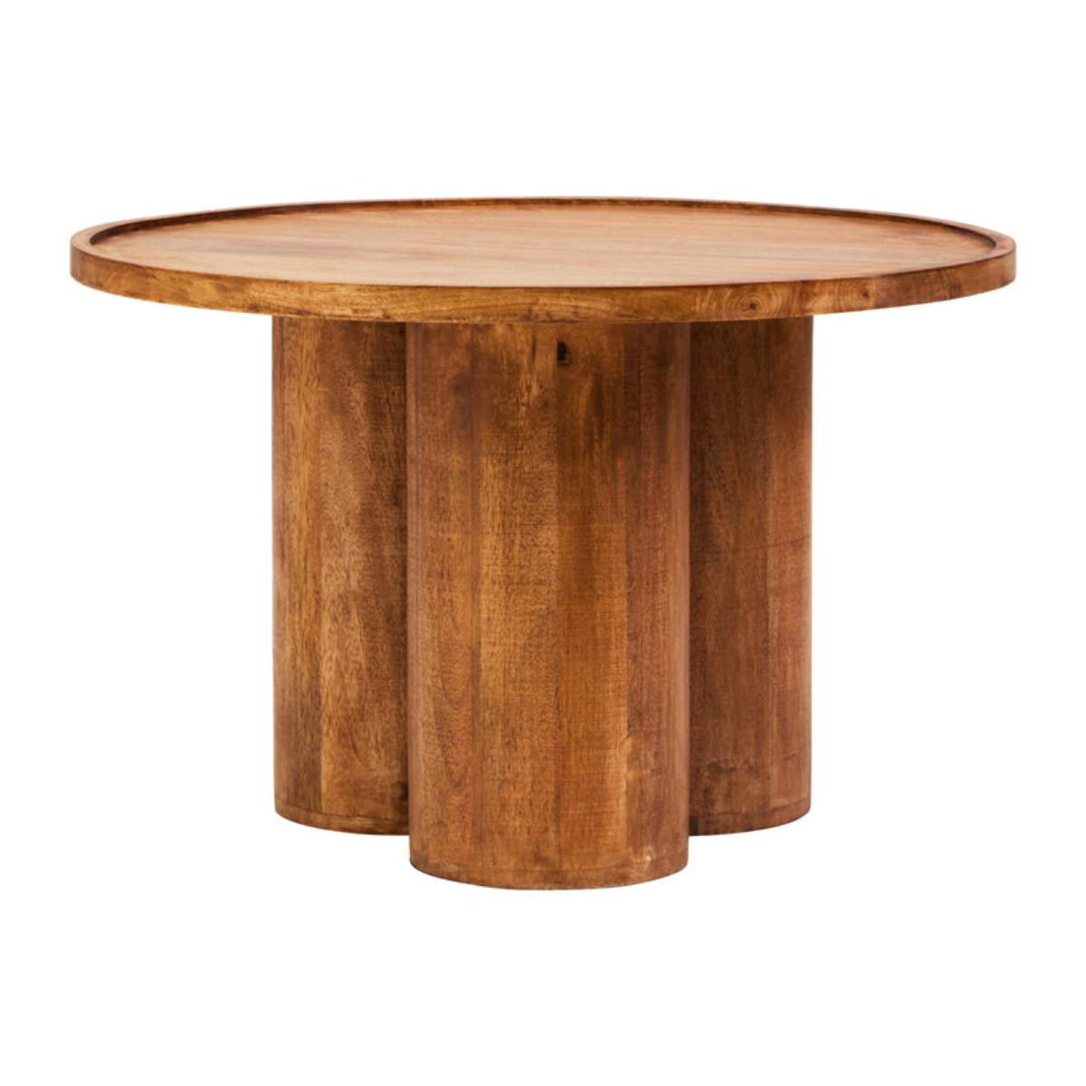 Beaumonde Home Walsa Natural Mango Wood Column Detail Coffee Table
