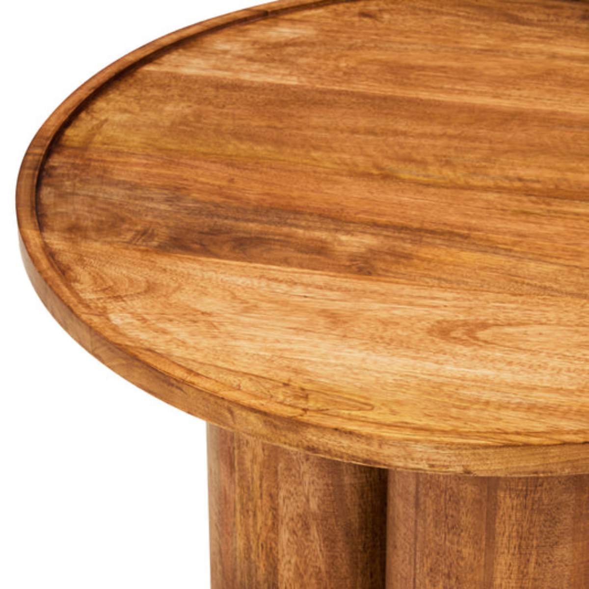 Beaumonde Home Walsa Natural Mango Wood Column Detail Coffee Table