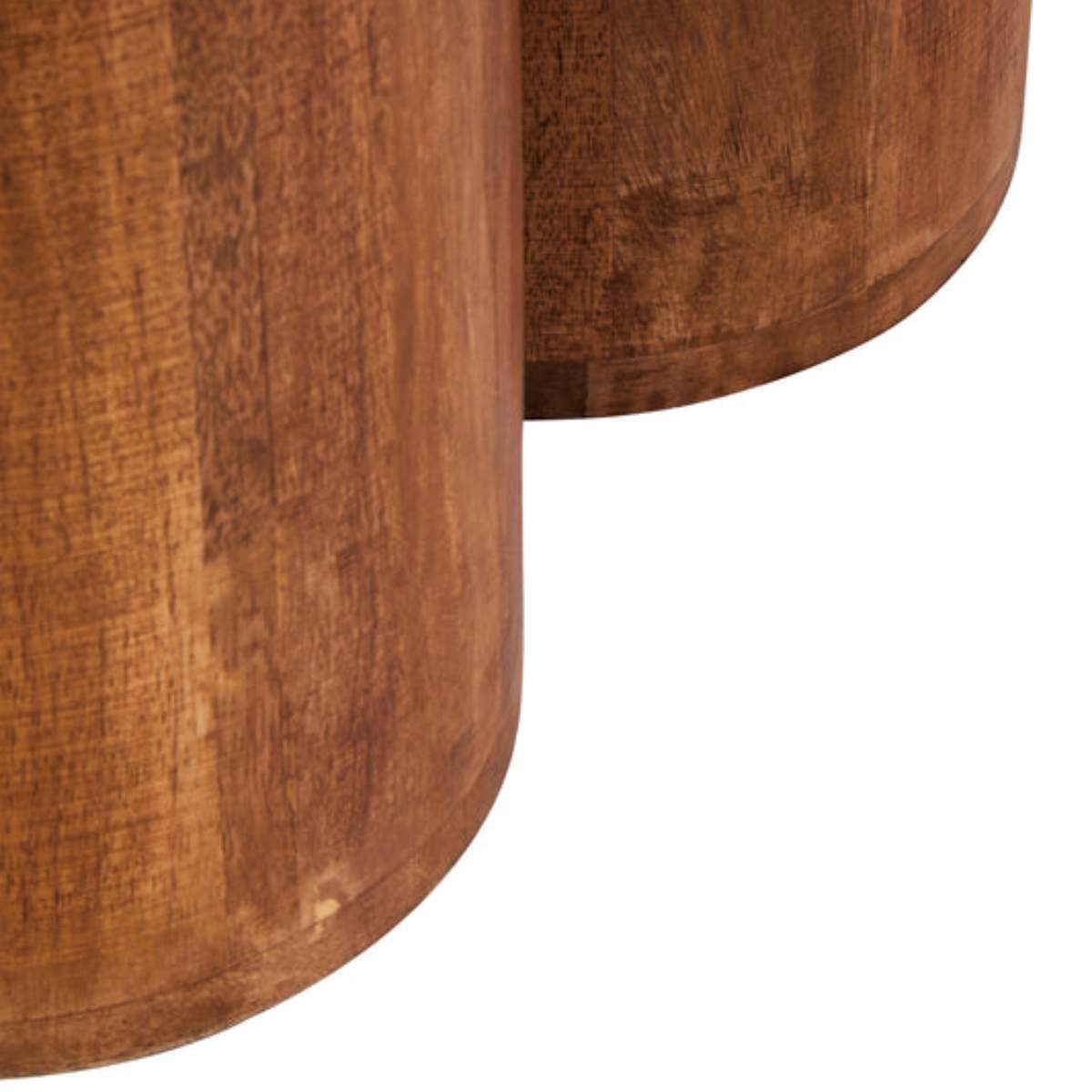 Beaumonde Home Walsa Natural Mango Wood Column Detail Coffee Table