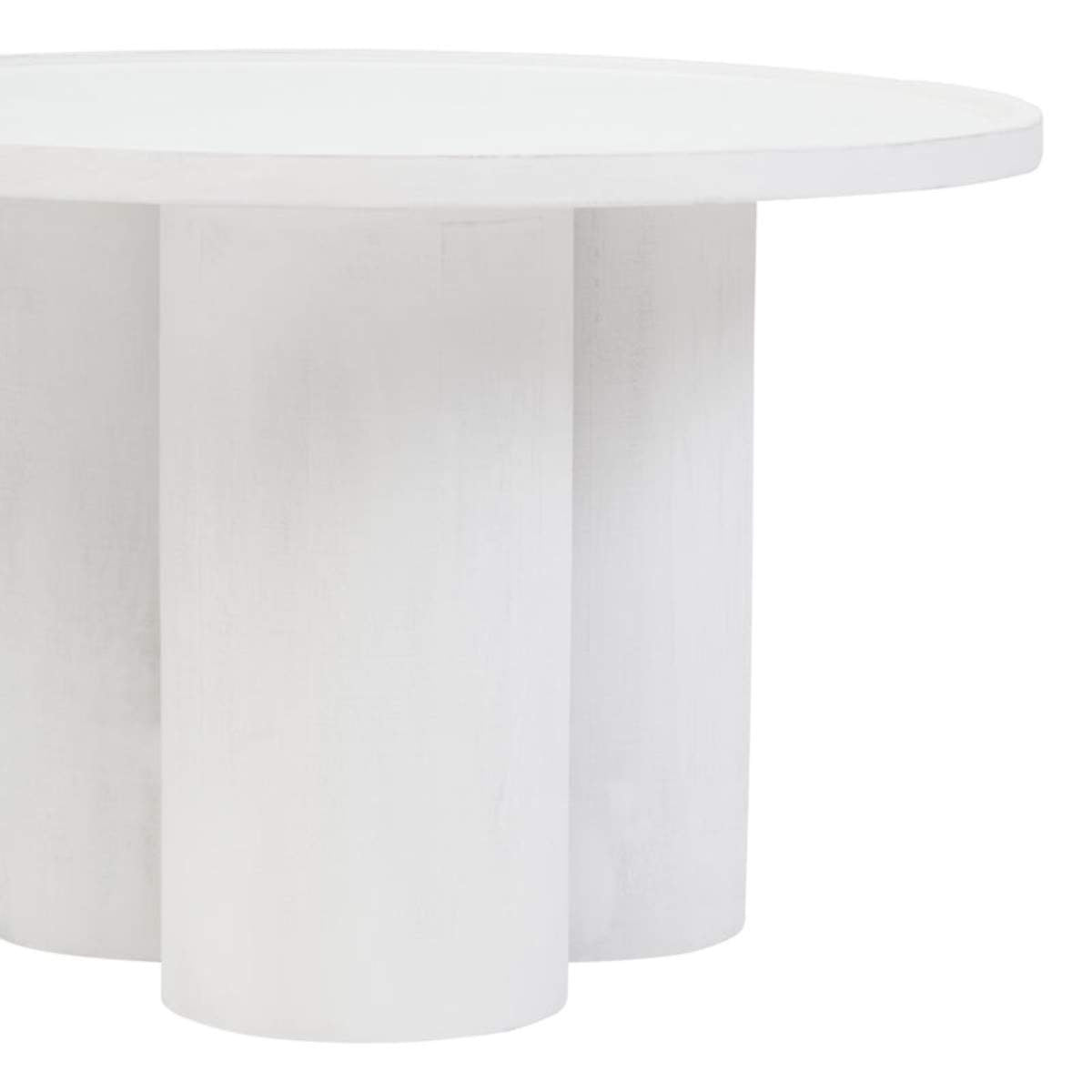 Beaumonde Home Walsa Whitewash Mango Wood Column Detail Coffee Table