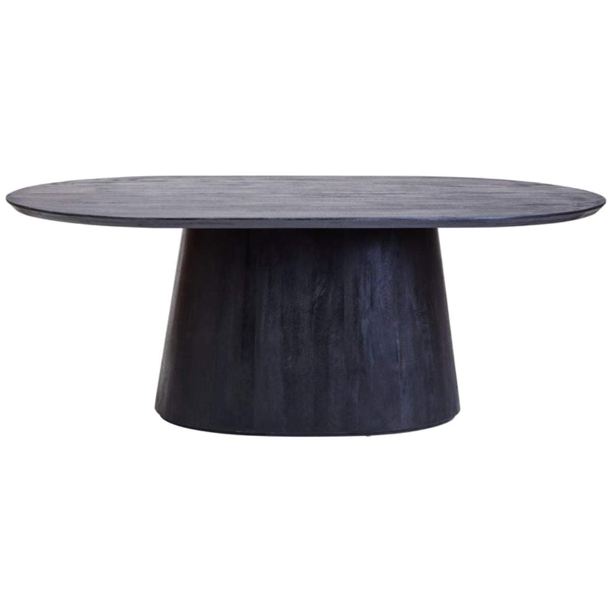 Beaumonde Home Perdoba Oval Mango Wood Black Finish Dining Table
