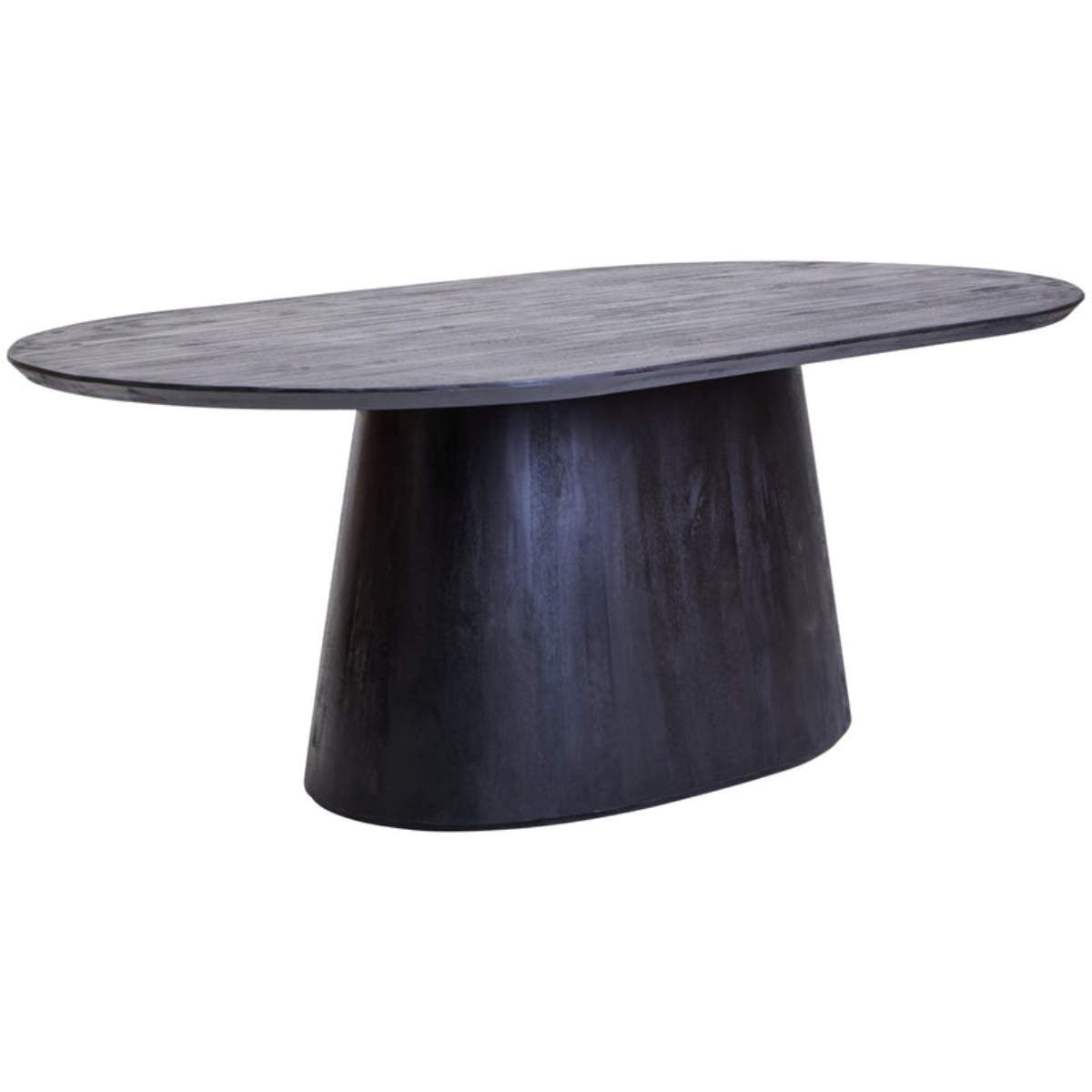 Beaumonde Home Perdoba Oval Mango Wood Black Finish Dining Table