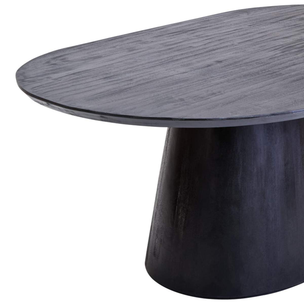Beaumonde Home Perdoba Oval Mango Wood Black Finish Dining Table