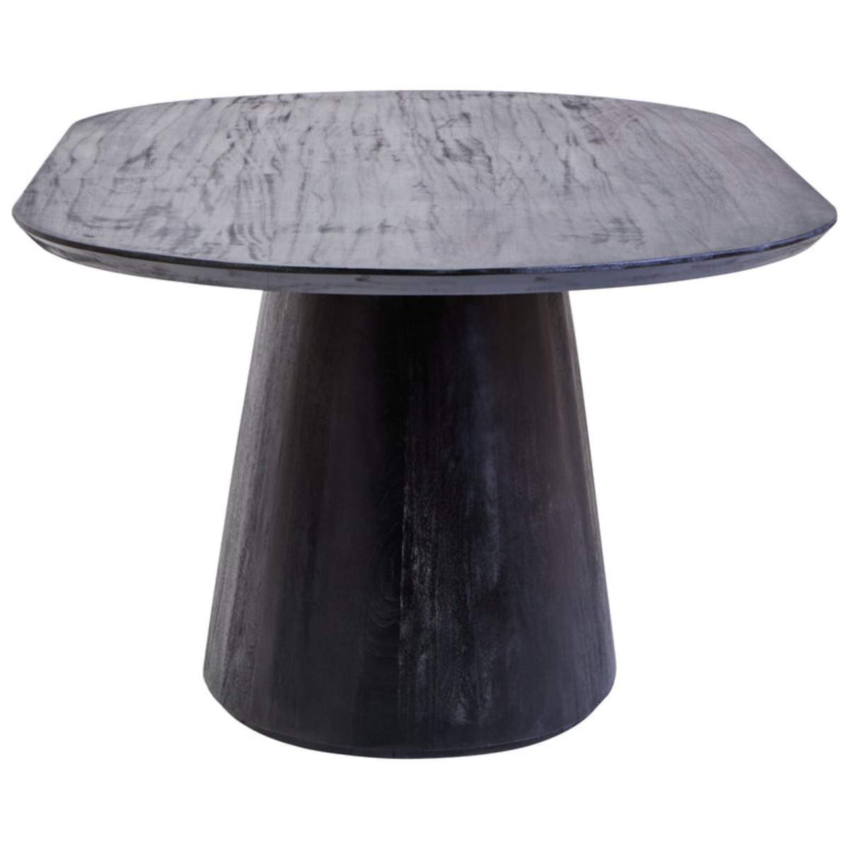 Beaumonde Home Perdoba Oval Mango Wood Black Finish Dining Table