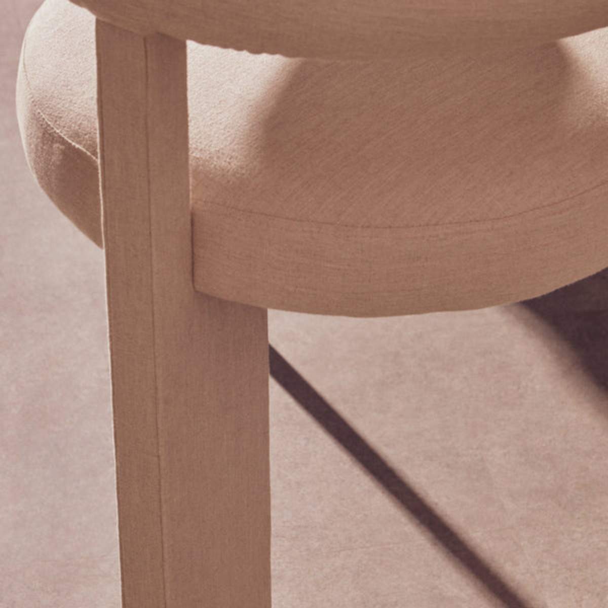 Beaumonde Home Perdoba Texture Fabric Black Iron Frame Dining Chair