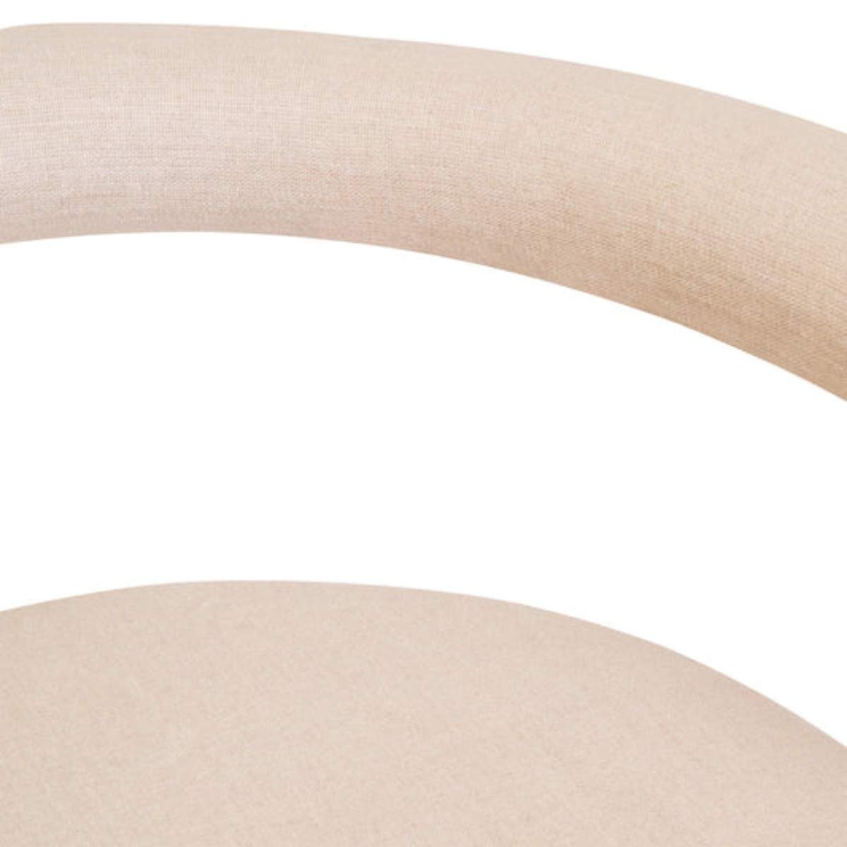 Beaumonde Home Perdoba Texture Fabric Black Iron Frame Dining Chair