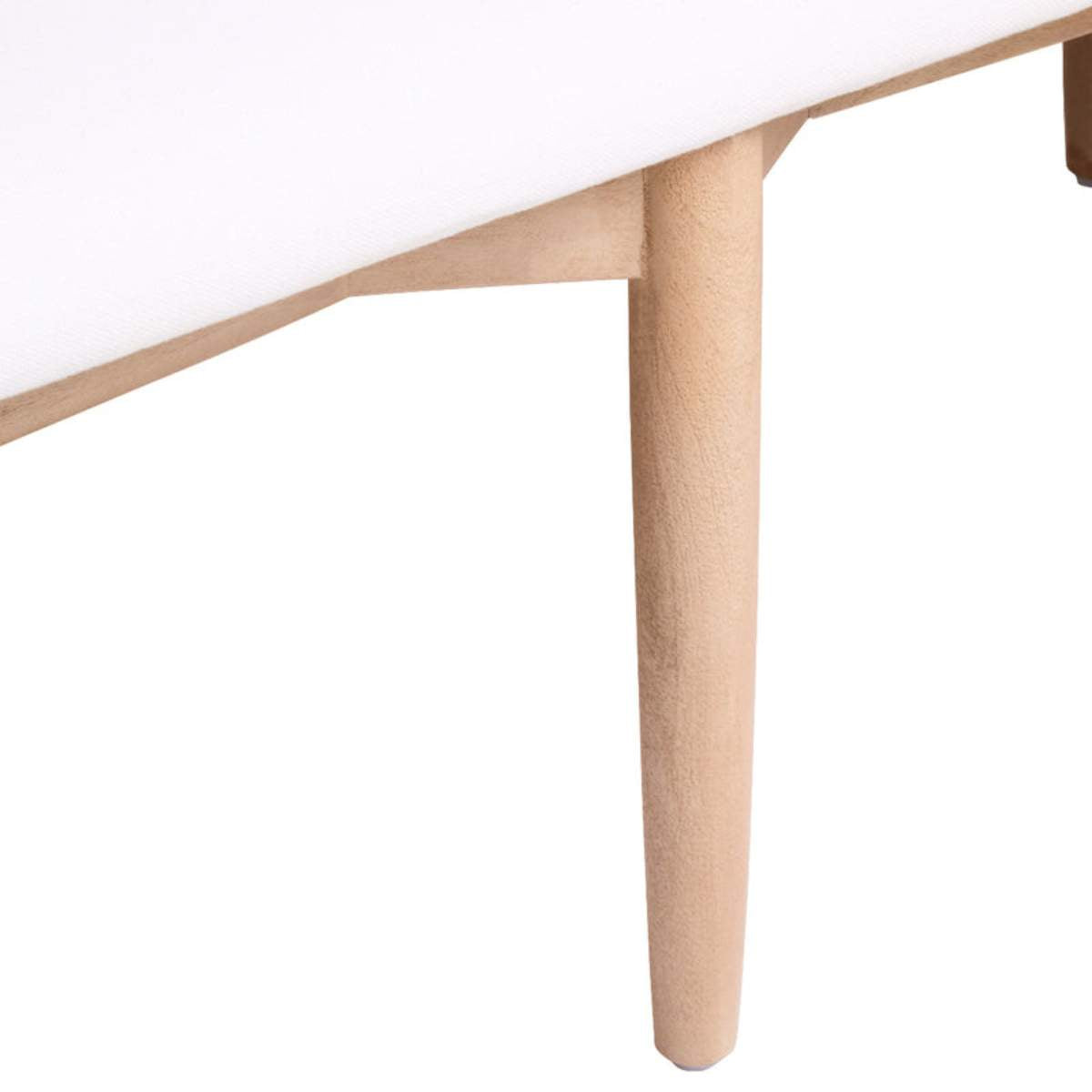 Beaumonde Home Persolo Texture Fabric Black Iron And Wood Frame Dining Bench
