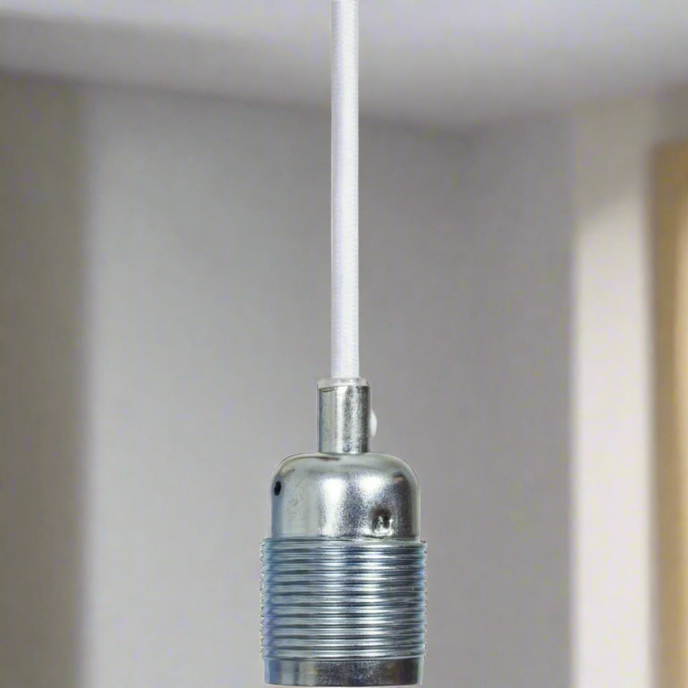 Frama E27 Pendant Steel / White Cable-Beaumonde