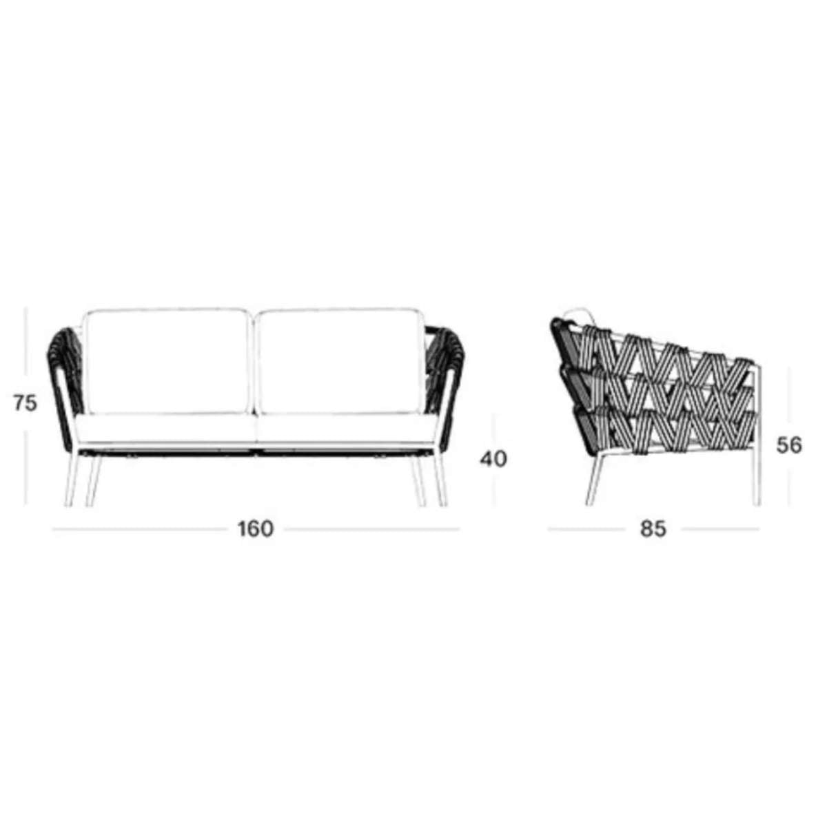 Vincent Shepherd Leo 2 Seater Garden Sofa