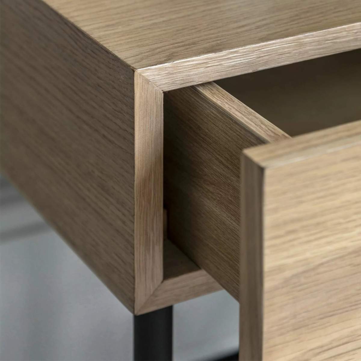 Gallery Direct Ashdown 1 Drawer Bedside Natural 400x400x500mm