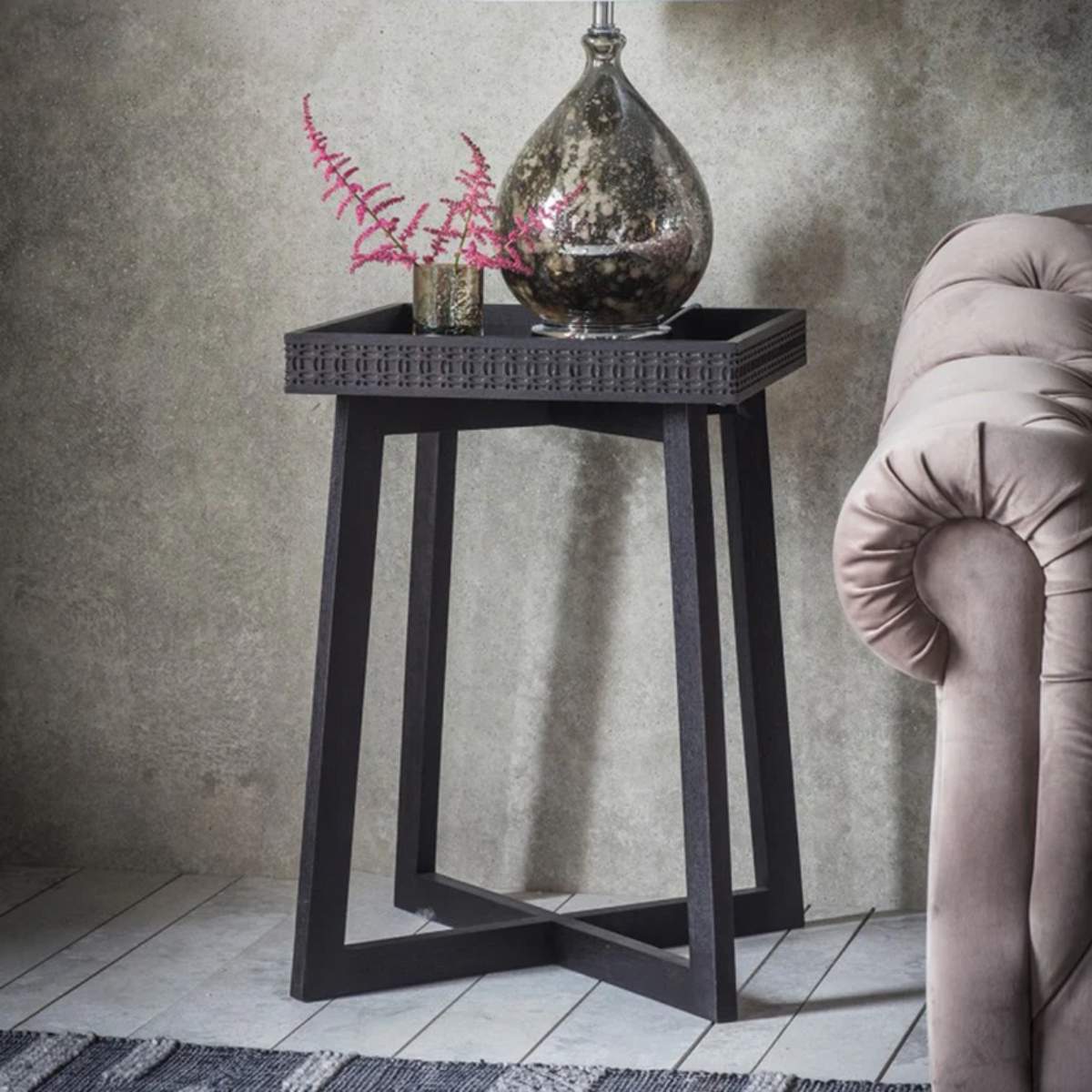 Gallery Direct Boho Boutique Bedside Table 460x460x665mm