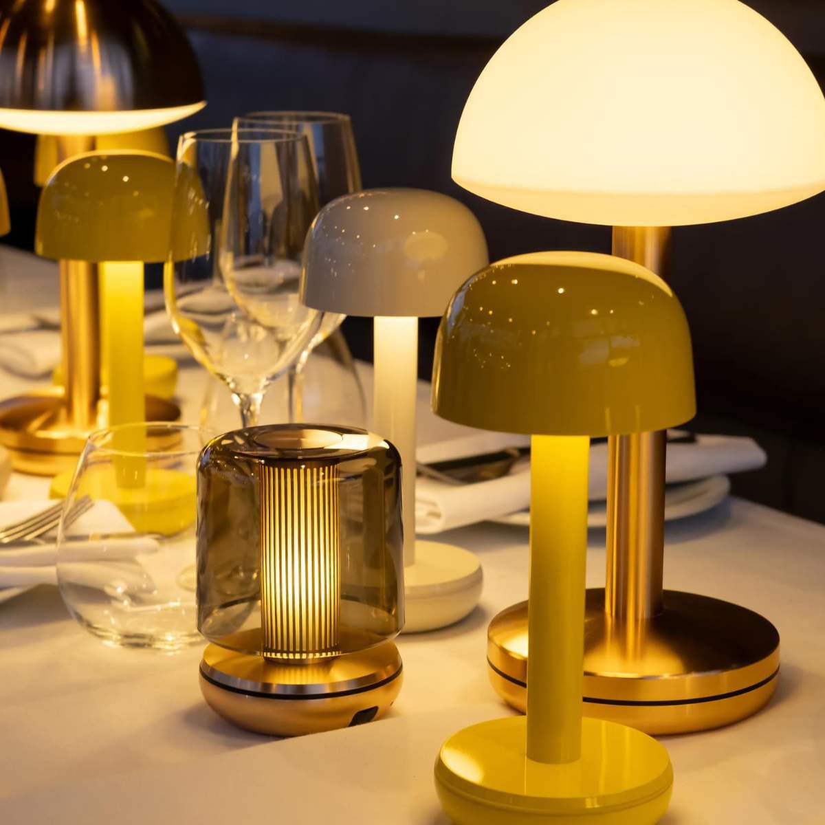 Humble Firefly Rechargeable Table Light Smoked/Gold