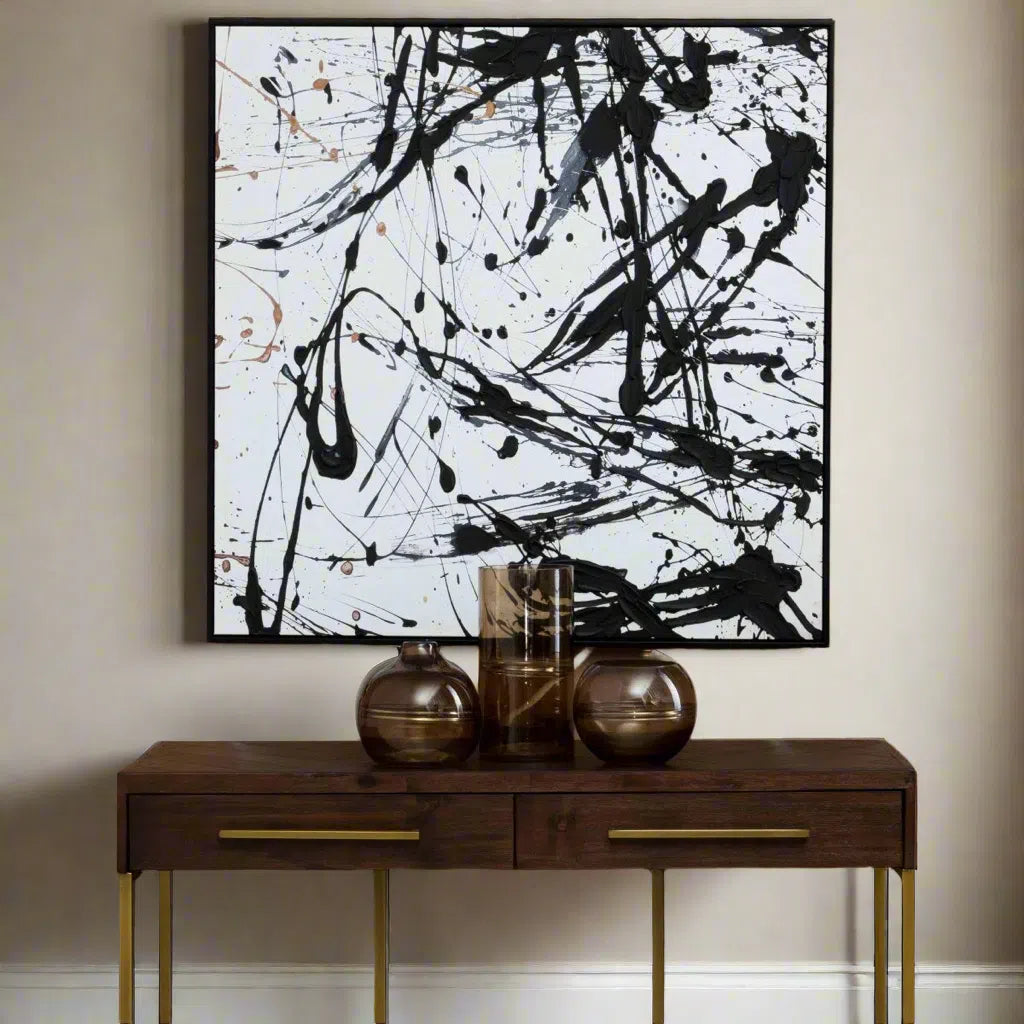 Beaumonde Home ‘Astratti Black And White’ Wall Art-Beaumonde