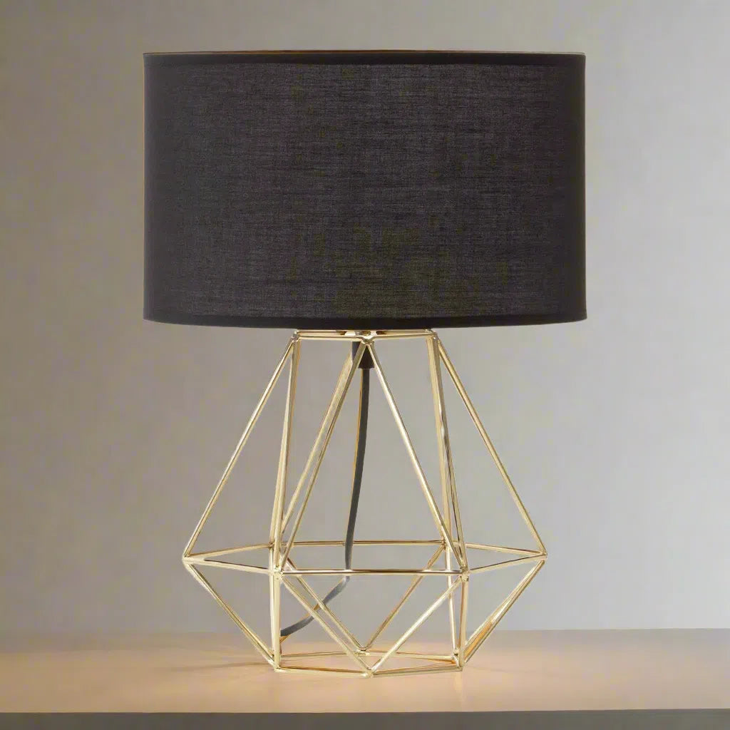 Beaumonde Home Geo Black And Gold Finish Table Light-Beaumonde