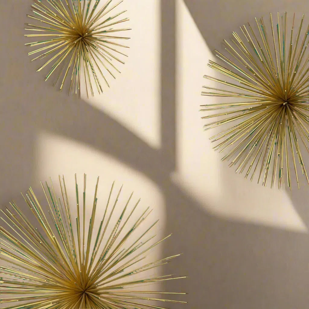 Beaumonde Home Mirano Set Of 3 Gold Finish Wall Decor-Beaumonde