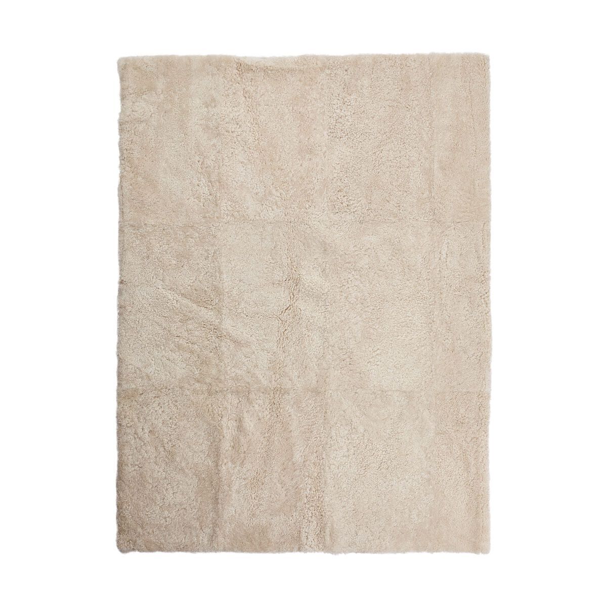 Natures Collection Short Wool Curly Sheepskin Design Rug