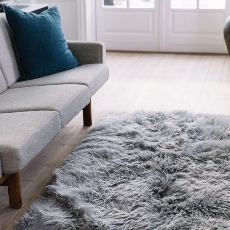 Natures Collection Long Wool Sheepskin Design Rug