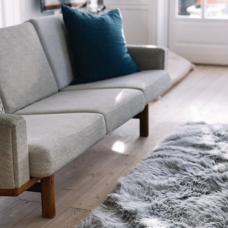 Natures Collection Long Wool Sheepskin Design Rug