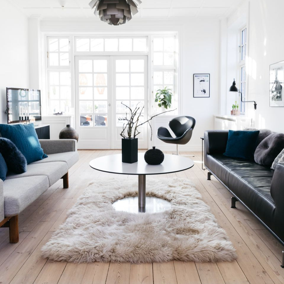 Natures Collection Long Wool Sheepskin Design Rug