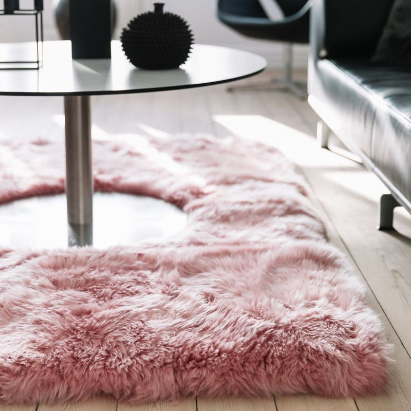 Natures Collection Long Wool Sheepskin Design Rug