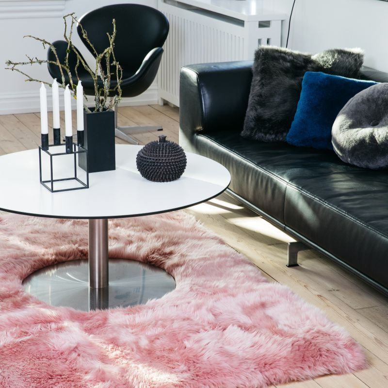 Natures Collection Long Wool Sheepskin Design Rug