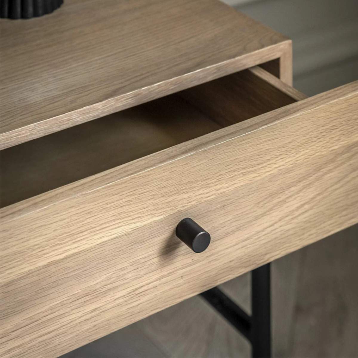 Gallery Direct Ashdown 1 Drawer Bedside Natural 400x400x500mm