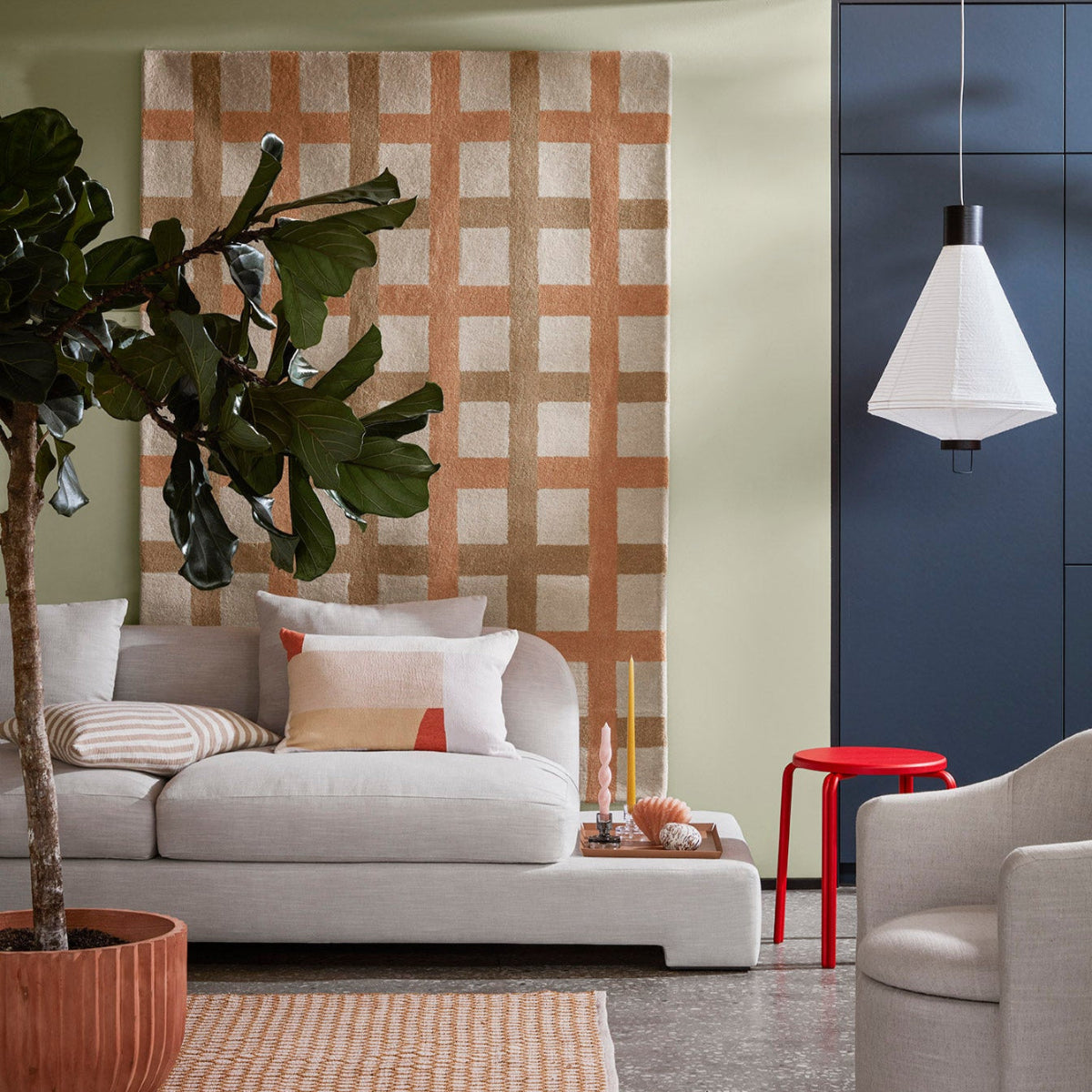 71020018-5 Broste Copenhagen Edith Rug - Camel Beige