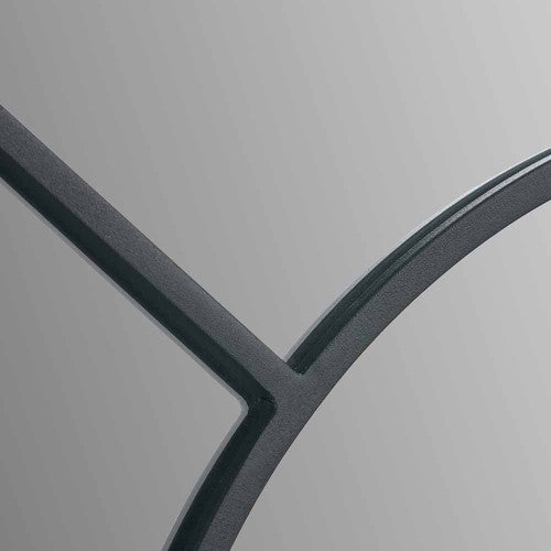 Beau&Co Black Metal 2 Half Moon Section Wall Mirror