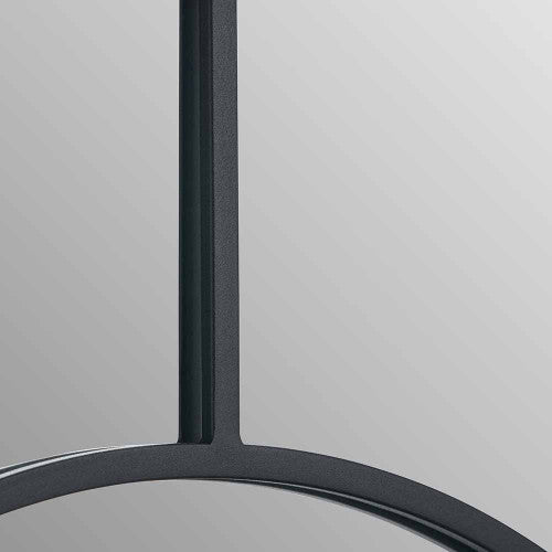 Beau&Co Black Metal 2 Half Moon Section Wall Mirror