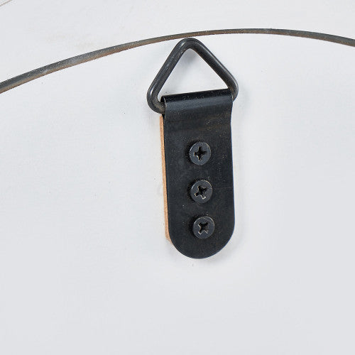 Beau&Co Grey Oak Wood Veneer Curved Wall Mirror