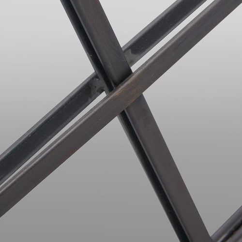 Beau&Co Antique Bronze Metal Rectangular Floor Mirror