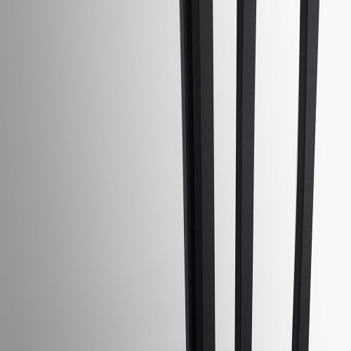 Pacific Lifestyle Black Metal Art Deco Rectangular Wall Mirror