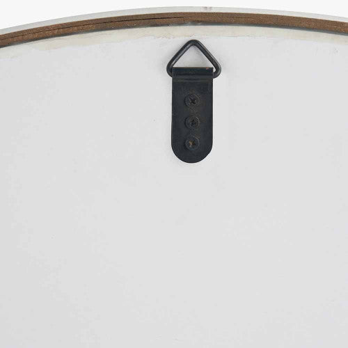 Beau&Co Grey Oak Wood Veener Slim Frame Round Mirror Large