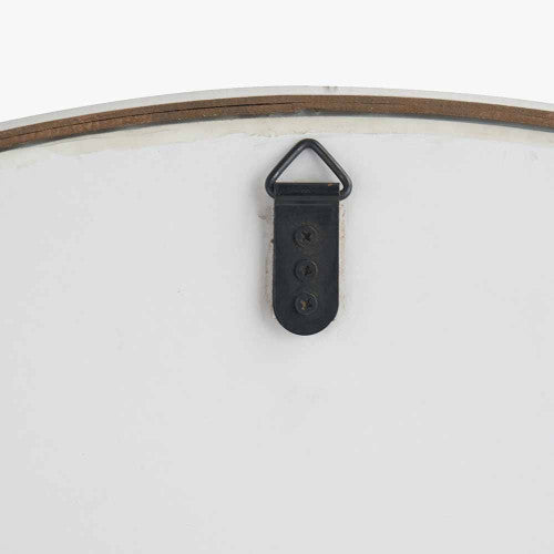 Beau&Co Natural Wood Veneer Slim Frame Round Mirror Large